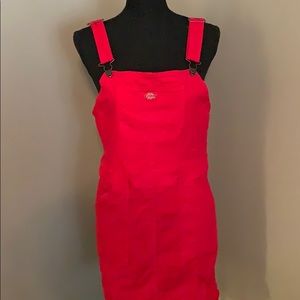 Red Dickies Overall Dress